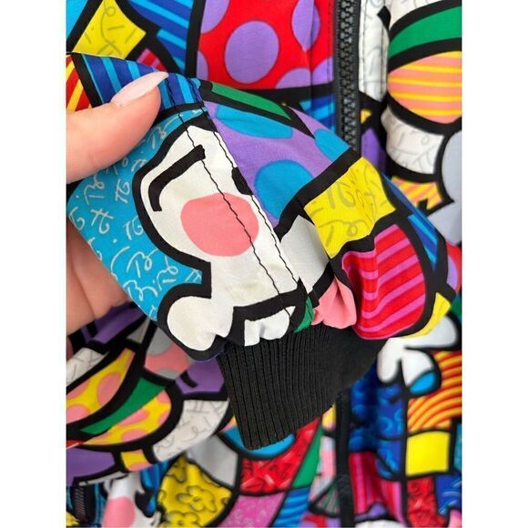 Vintage 1990s Tail Romero Britto Vintage Pop Art Bomber Jacket Size Small - Picture 10 of 11